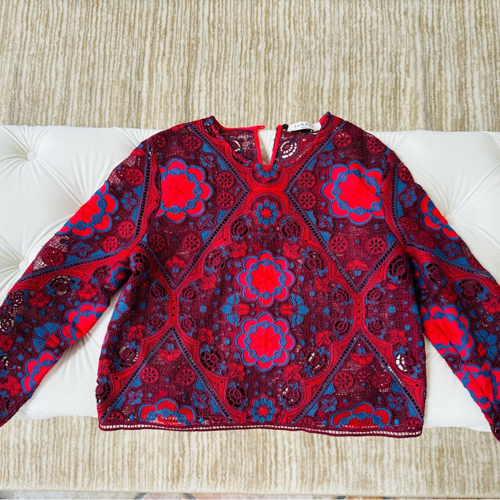 Gorgeous Sandro crochet top size medium (3)